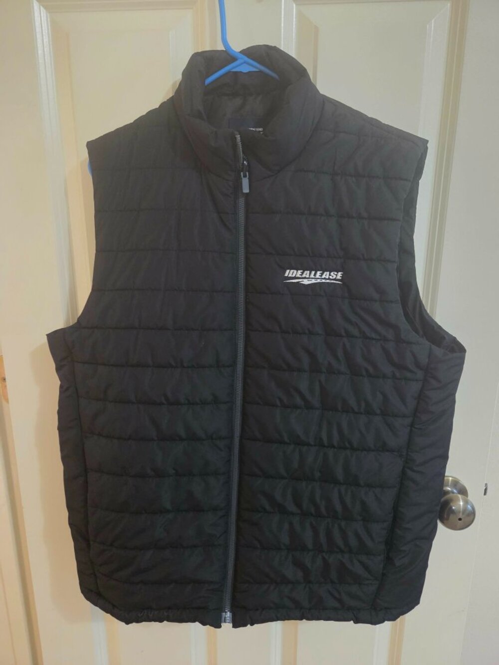 Lands' End Men's Black Puffer Vest Size Large L Gilet Corporate Workwear